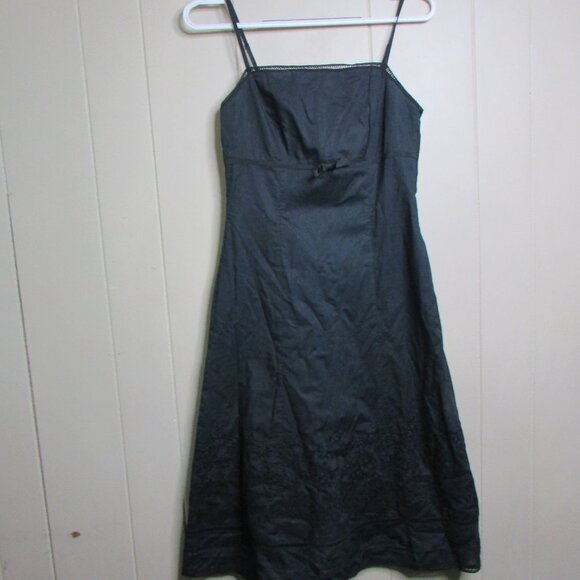 Express Dresses & Skirts - Express Sleeveless Dress 3/4 Spaghetti Straps Embroidery Black